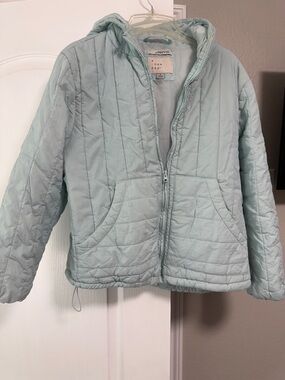a new day Mint Quilted Hooded Puffer Jacket